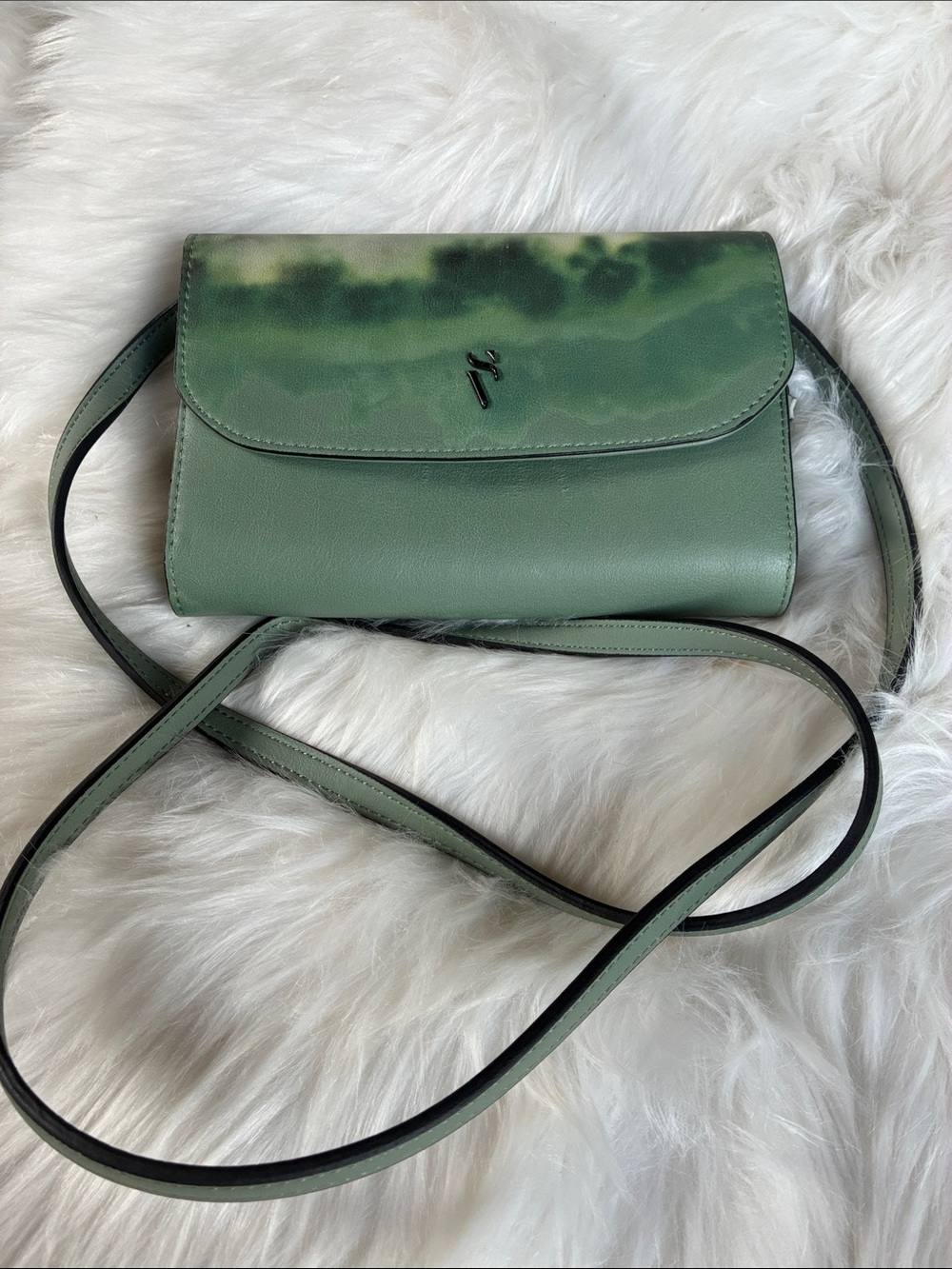 Jennifer Lopez JLO Green Faux Leather Crossbody Purse Handbag Kohl’s